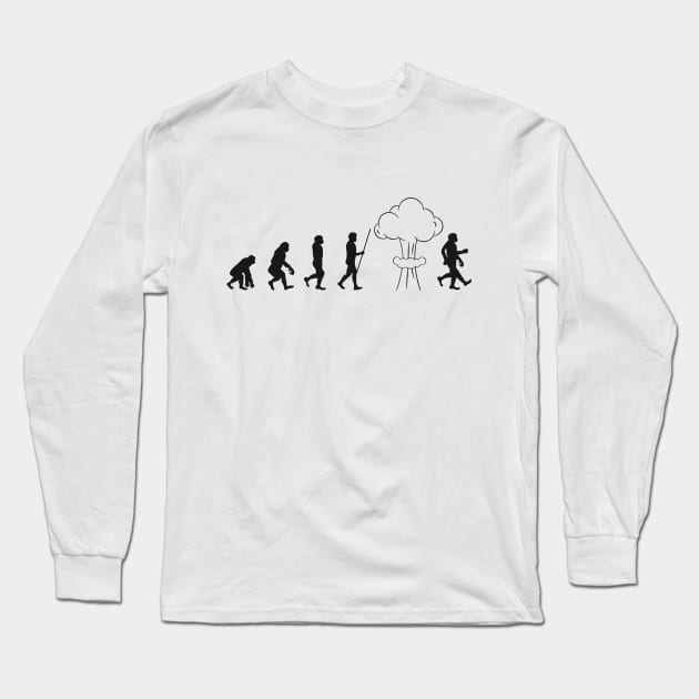 Human Nuclear Evolution Long Sleeve T-Shirt by Printadorable